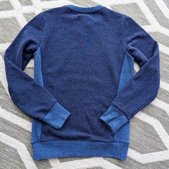 Men's XS two tone blue Super-Dry Vintage Crew Sweater - Picture 5 of 12